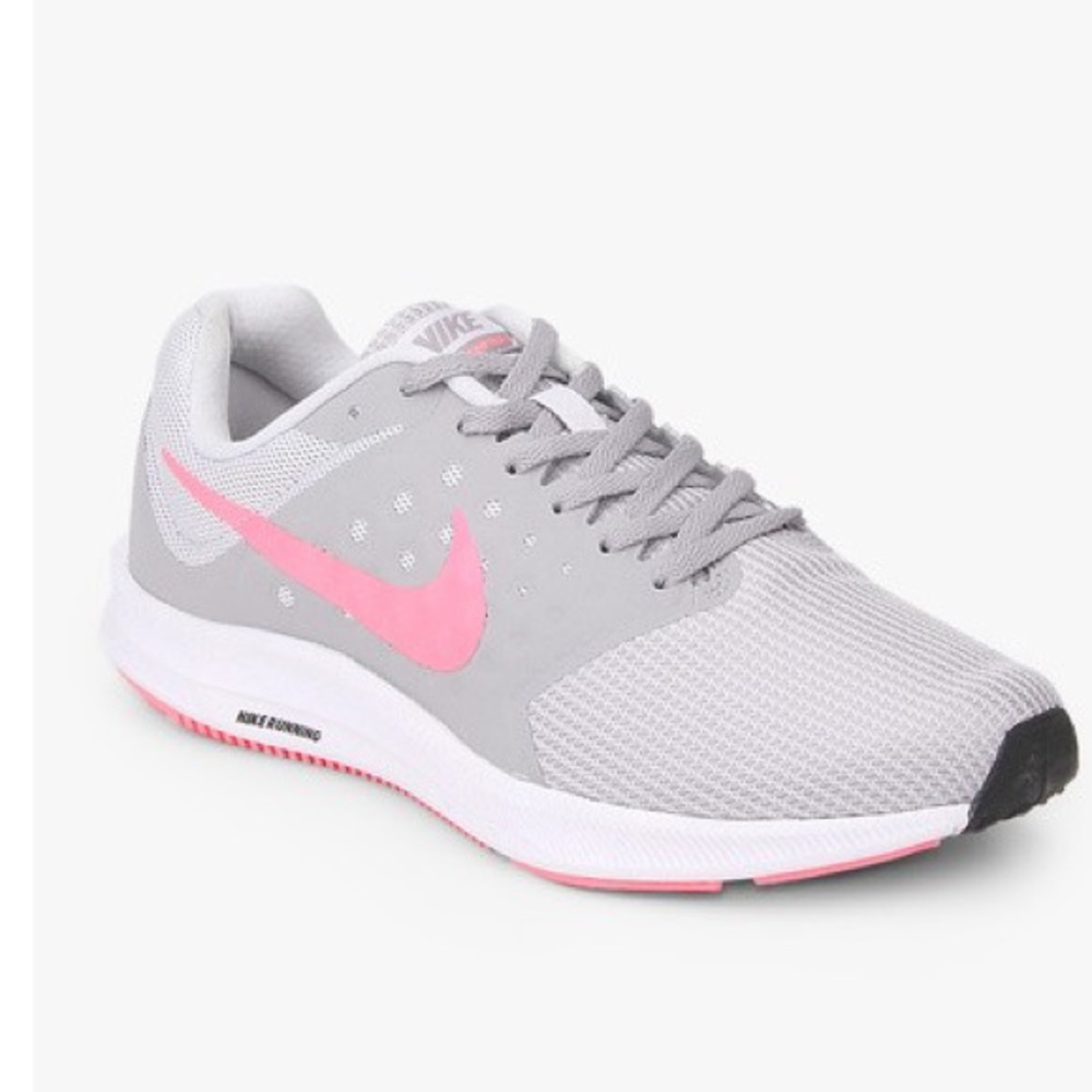 Grey and Pink Nike Downshifter 7